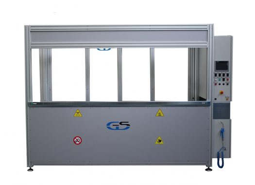 machine with interchangeable fixture GS-014-TL with fixed control panel