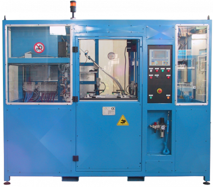 Customized machine for automatic insertion of 07 smooth bushes and screwing 09 threaded bushes 